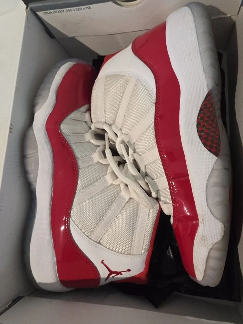 Nike Air Jordan 11 Retro GS Win Like 96 White Varsity Red 378038-116 Size 6.5Y